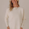 Cozy Vibes Waffle Knit Top in French Vanilla Image - 1