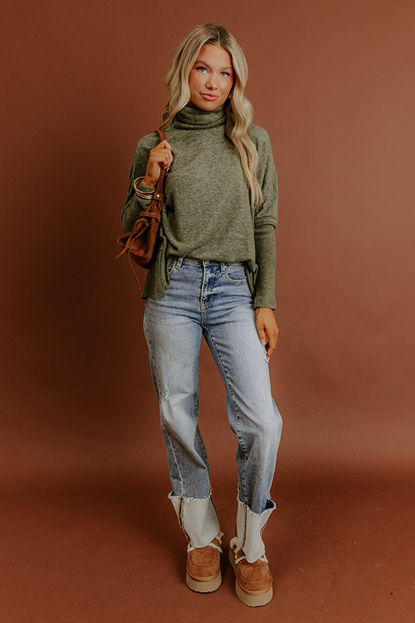 Fireside Cuddles Sweater in Olive Image - 1