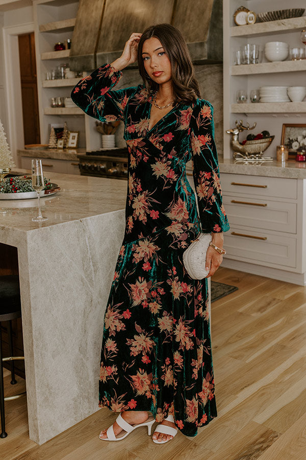 velvet floral maxi dress Skye Burnout 100% polyester. Baltic Born Womens Uma Velvet