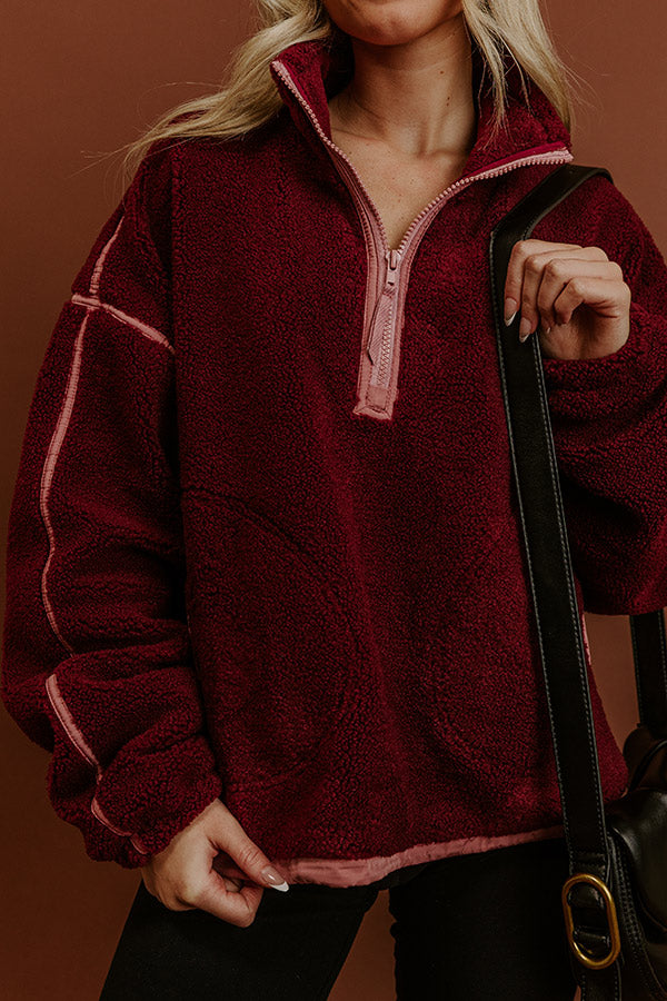 Morning Hike Sherpa Pullover Image - 4