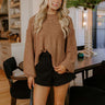 Modern Muse Oversized Knit Sweater in Chocolate Image - 1