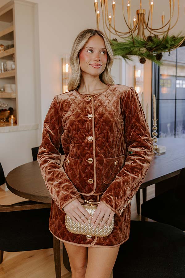 Upper East Chic Quilted Velvet Jacket
