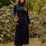 Moonlit Dance Velvet Burnout Midi Dress Image - 1