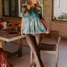 Delicate Daze Velvet Top in Teal Image - 1