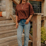 Ever So Effortless Oversized Tee in Chocolate Image - 1