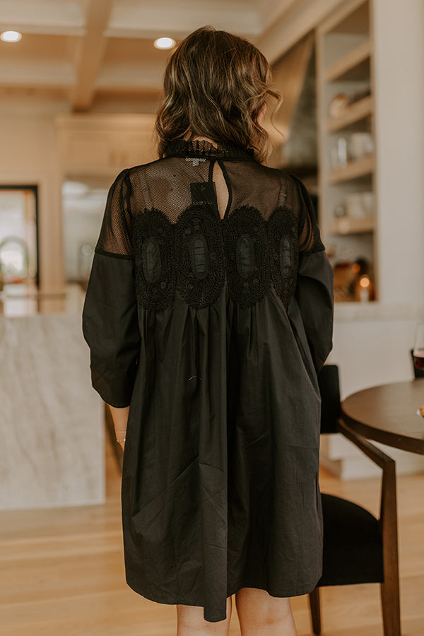Chic Agenda Lace Applique Mini Dress in Black S / Black Chic Agenda Lace Applique Mini Dress in Black S / Black