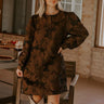 Timeless Treasures Floral Jacquard Mini Dress in Chocolate Image - 1