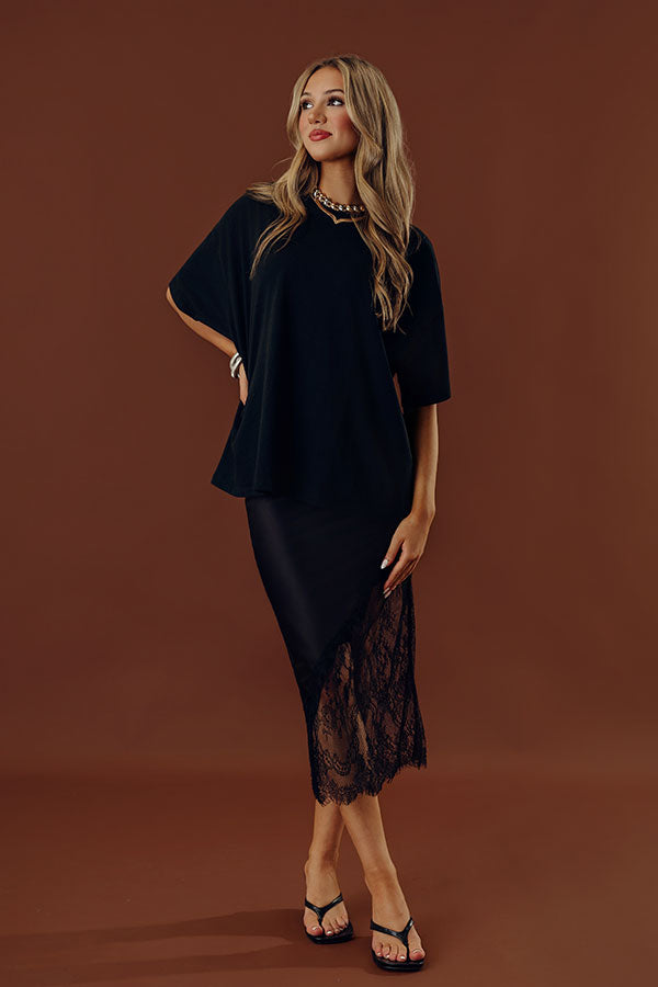 Ever So Effortless Oversized Tee in Black Image - 1