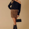 Comfy and Chic Asymmetrical Sweater Top in Black Image - 1