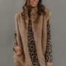 Midnight In France Faux Fur Vest in Mocha Image - 1