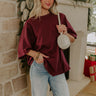 Ever So Effortless Oversized Tee in Windsor Wine Image - 1