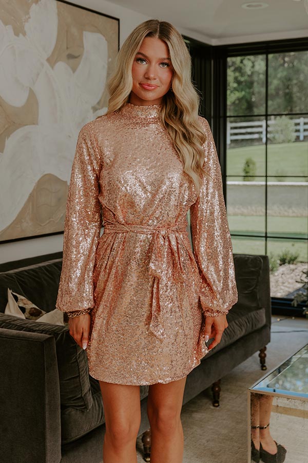Dazzle Darling Sequin Mini Dress L / Rose Gold Dazzle Darling Sequin Mini Dress L / Rose Gold