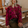 The Velvet Secret Floral Button Up Top Image - 1