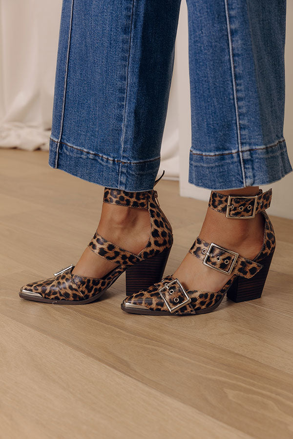 The Charlotte Faux Leather Heel in Leopard Image - 1
