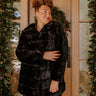 Uptown Charm Faux Fur Coat in Black Curves Image - 1