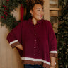 Uptown Gathering Oversized Button Up Top Curves Image - 1