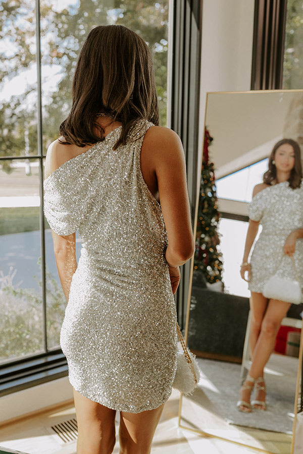 Uptown Allure Asymmetrical Sequin Mini Dress in Champagne Impressions Online Boutique Uptown Allure Asymmetrical Sequin Mini Dress in Champagne Impressions Online Boutique