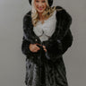 London Afternoon Plush Faux Fur Coat in Black Image - 1