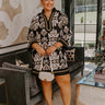 Twilight Grove Floral Mini Dress in Black Curves Image - 1