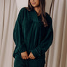 Warm Welcome Chenille Knit Sweatshirt in Hunter Green Image - 1