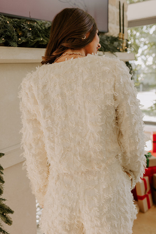 Uptown Views Tweed Jacket in Cream Image - 3