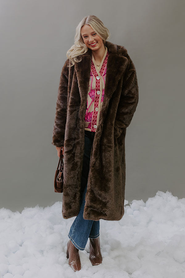 Uptown Allure Plush Faux Fur Coat