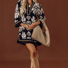 Twilight Grove Floral Mini Dress in Black Image - 1