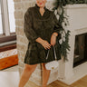 Uptown Gathering Floral Jacquard Mini Dress Curves Image - 1