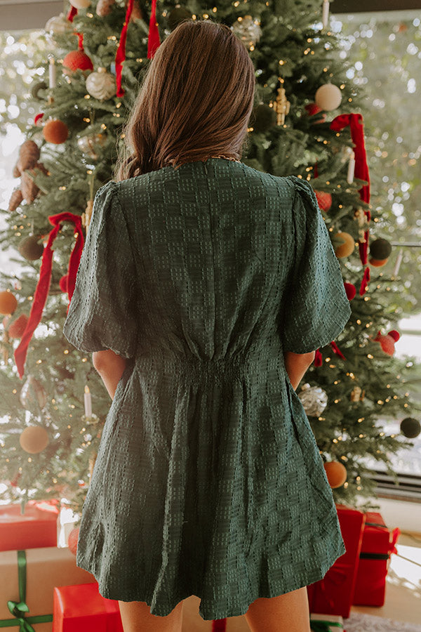 Chic Celebration Embroidered Mini Dress in Forest S / Forest Chic Celebration Embroidered Mini Dress in Forest S / Forest