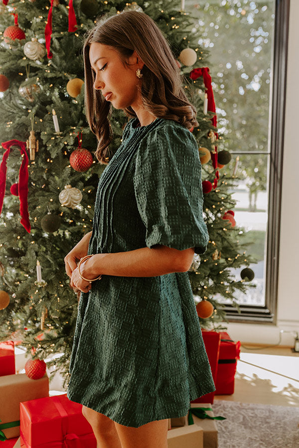 Chic Celebration Embroidered Mini Dress in Forest S / Forest Chic Celebration Embroidered Mini Dress in Forest S / Forest