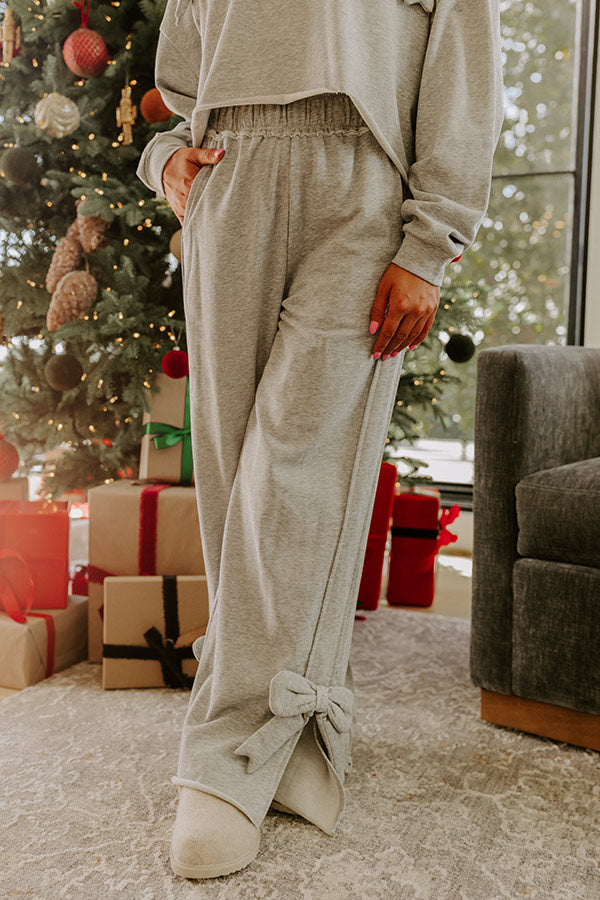 Darling Daydream High Waist Wide Leg Terry Pants Image - 1