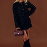 Uptown Views High Waist Tweed Mini Skirt in Black Image - 1