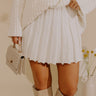 Minimal Muse High Waist Knit Mini Skirt in Cream Image - 1
