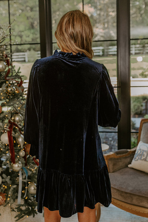 Midnight Dream Velvet Mini Dress S / navy Midnight Dream Velvet Mini Dress S / navy