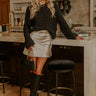 Luxe Lifestyle High Waist Satin Mini Skirt in Champagne Image - 1