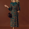Evening Muse Floral Velvet Burnout Midi Dress Image - 1