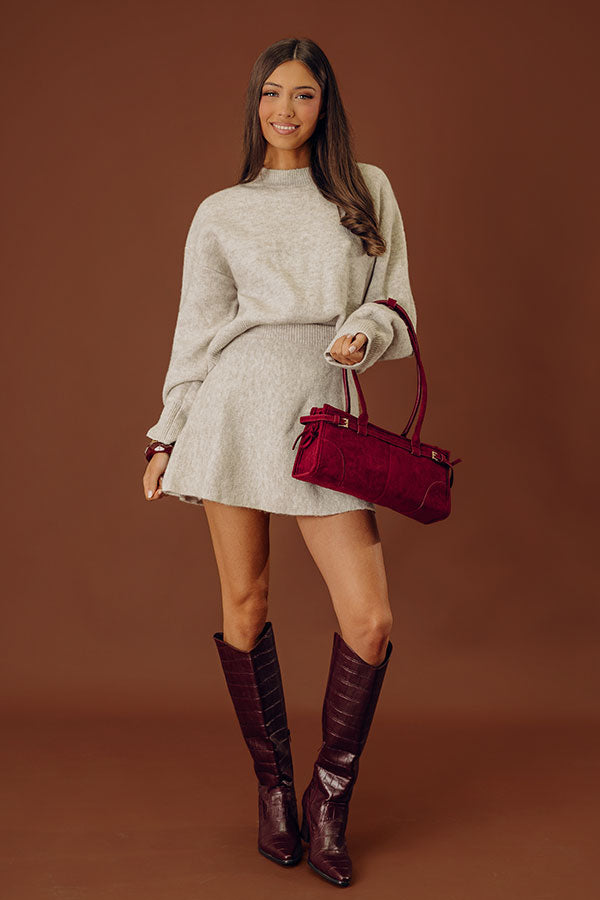 Upper East Views Knit Sweater Top in Stone Image - 2