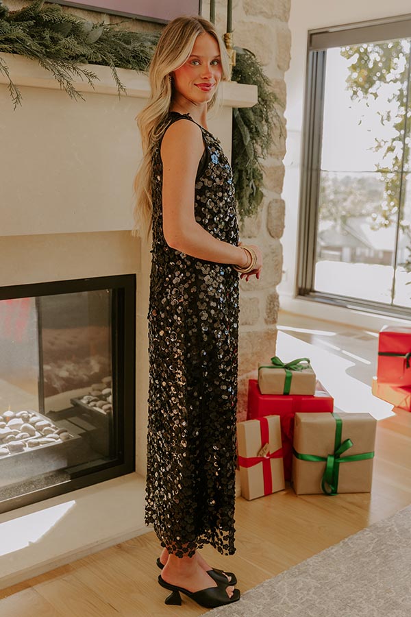 The It Girl Sequin Midi Dress Image - 5
