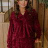 Warm Welcome Chenille Knit Sweatshirt in Merlot Image - 1