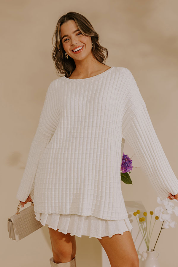 Minimal Muse Knit Sweater in Cream