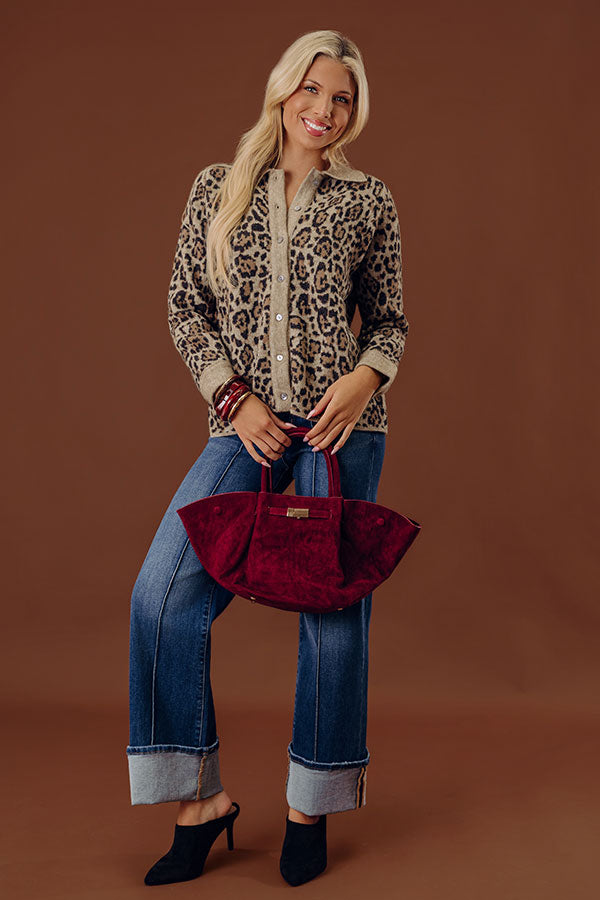 Luxe Layers Leopard Knit Cardigan Image - 2