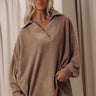 Warm Welcome Chenille Knit Sweatshirt in Mocha Image - 1
