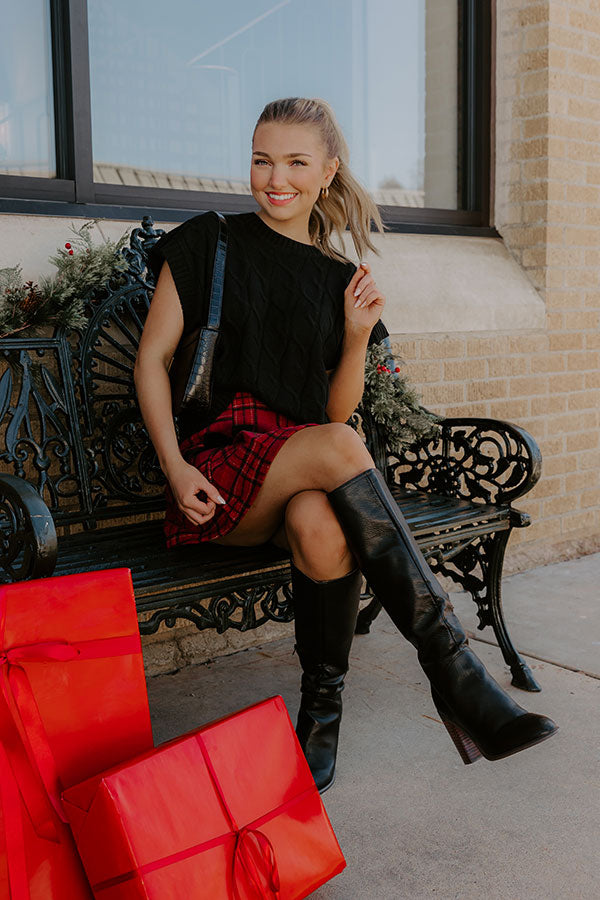 Uptown Toast Plaid Mini Skirt