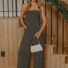 Uptown Toast Tweed Wide Leg Jumpsuit Image - 1
