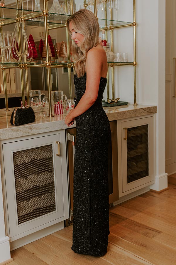 Holiday Chic Tweed Wide Leg Jumpsuit S / Black Holiday Chic Tweed Wide Leg Jumpsuit S / Black