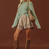 Soho Penthouse High Waist Faux Suede Shorts Image - 1