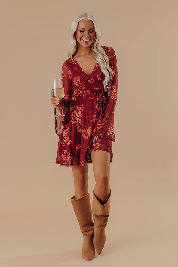 Meadow Charm Floral Mesh Mini Dress Image - 1