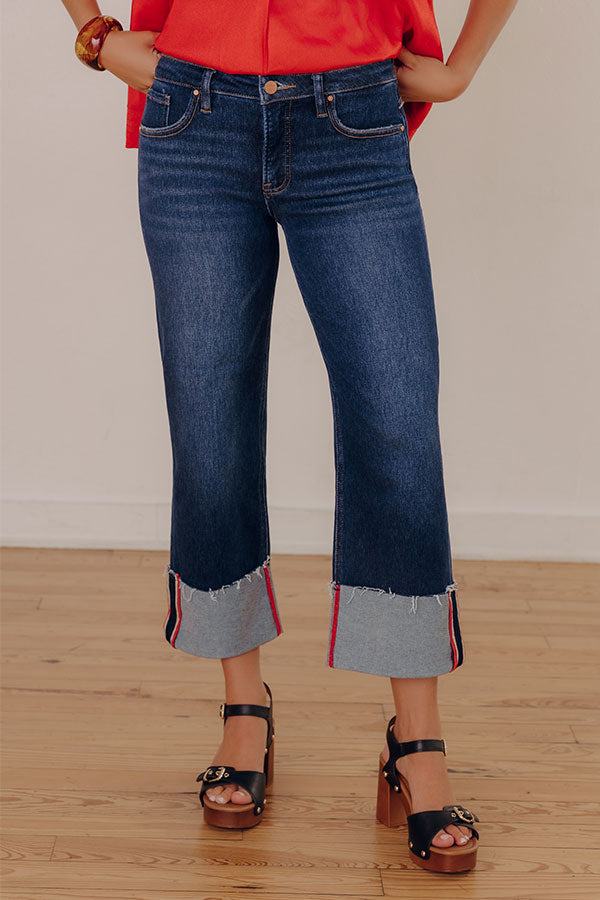 RISEN Gracelynn Midrise Wide Leg Jean