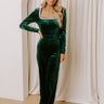 Glamour Rush Jewel Embellished Velvet Jumpsuit in Emerald Image - 1