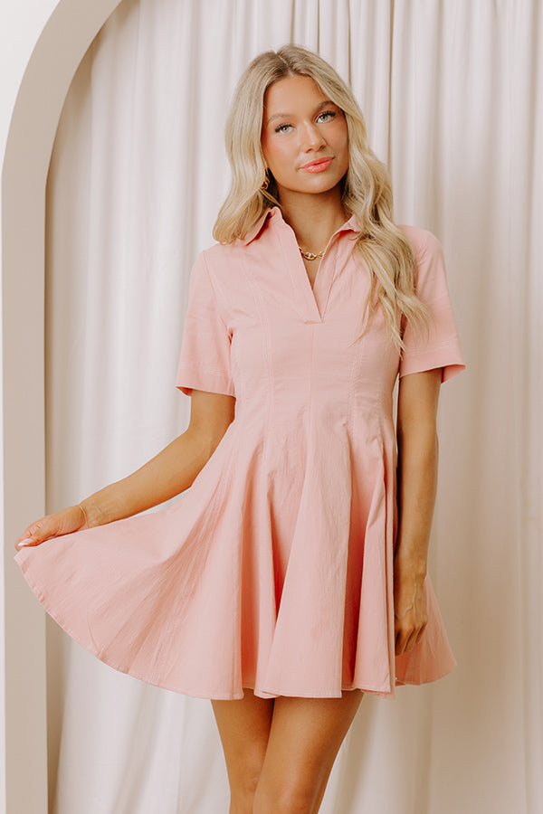 Sweet Simplicity Fit and Flare Mini Dress M / Pink Sweet Simplicity Fit and Flare Mini Dress M / Pink